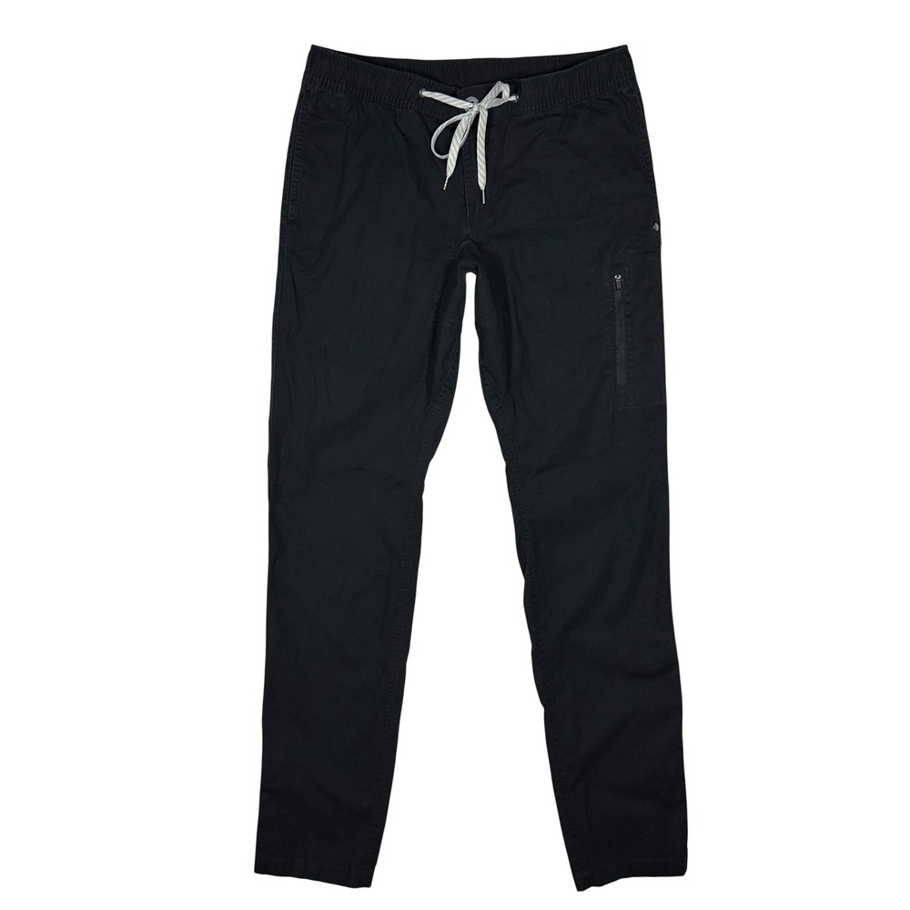 VUORI The Rise The Shine Men's Black Ripstop Drawstring Pants Size M Zip Pockets